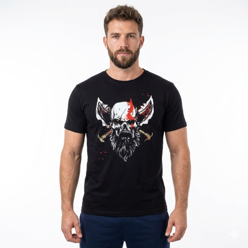 Camiseta Caveira Viking Nórdico