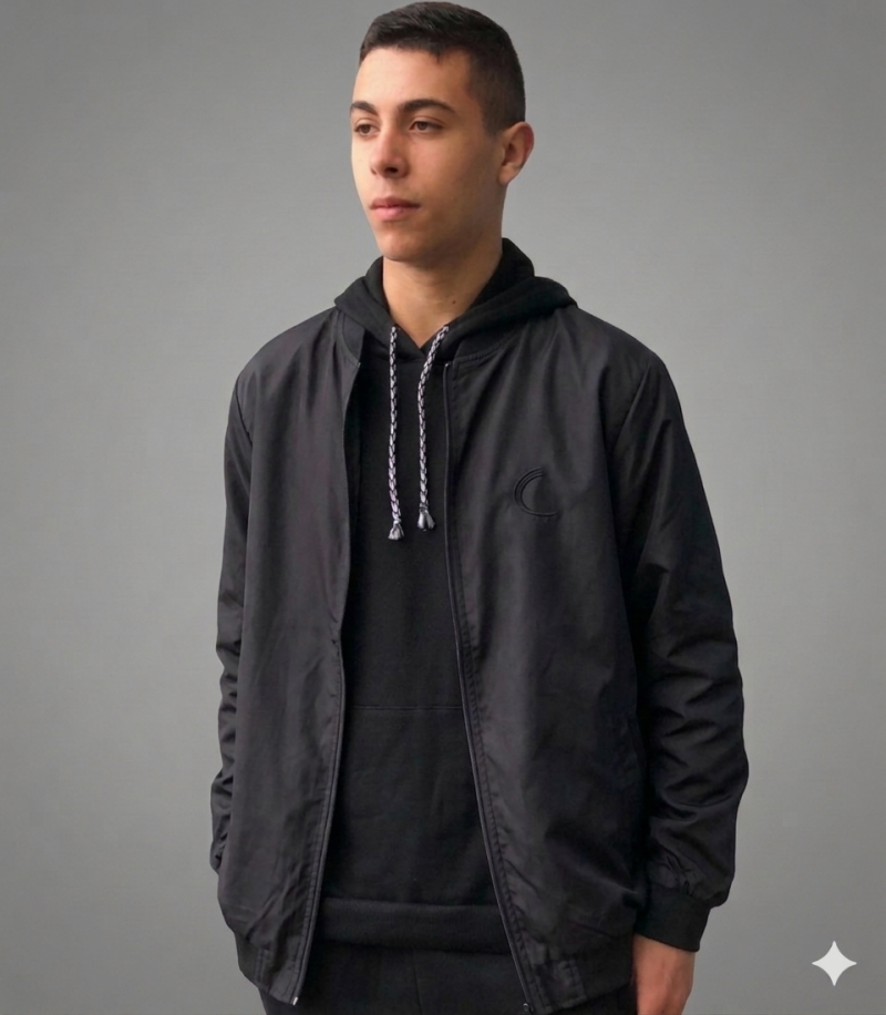 JAQUETA CORTA VENTO DE TACTEL IMPERMEÁVEL