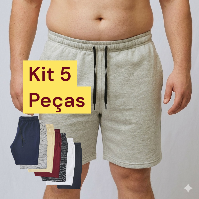Kit 5 Bermuda Plus Size