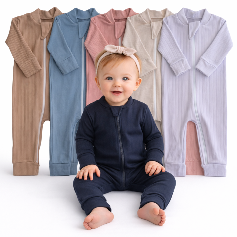 Kit 3 Macacão De Bebê Com Zíper