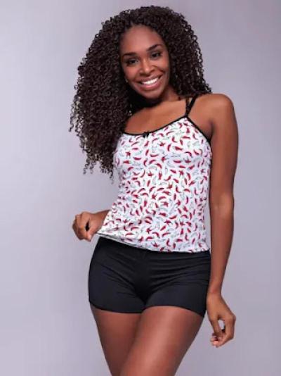 Pijama Shorts e Blusa de Alcinha