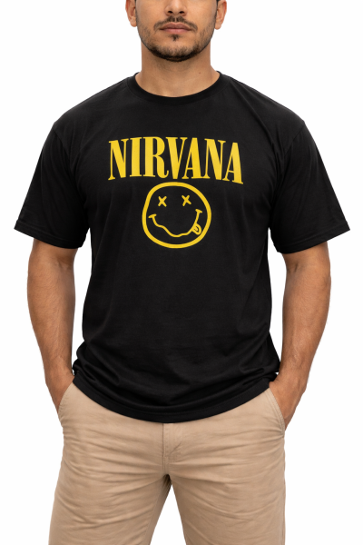 Camiseta Nirvana - Logo Clássico Smiley