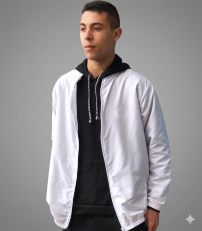 JAQUETA CORTA VENTO DE TACTEL IMPERMEÁVEL