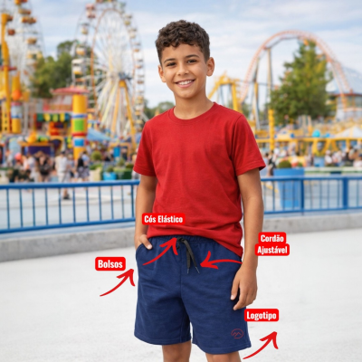 kit 3 e 5 Bermuda infantil e Juvenil