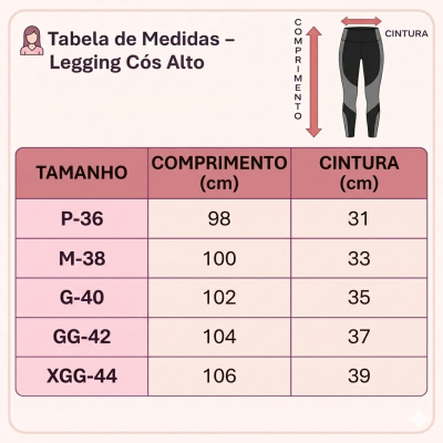 Kit 3 Calça Legging Fitness