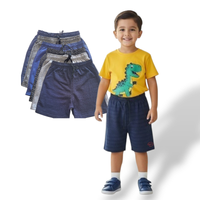Kit 5 Bermudas Shorts Masculino Infantil